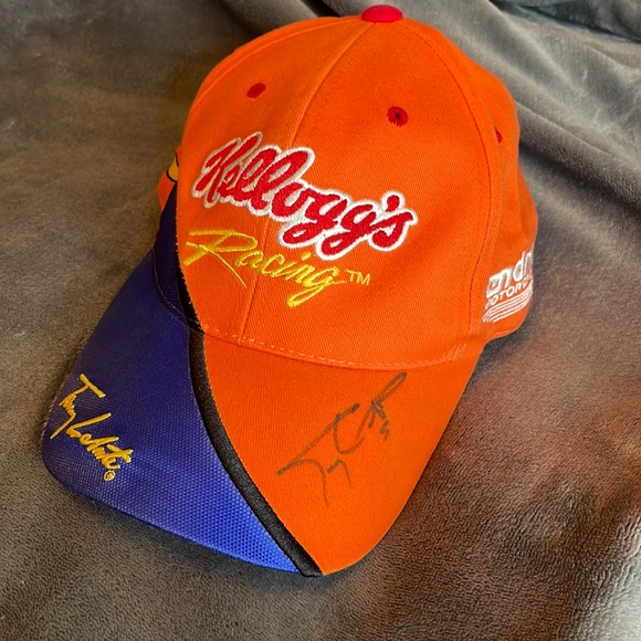 NASCAR - VINTAGE AUTOGRAPHED KELLOGG'S RACING TERRY LABONTE CAP NASCAR HENDRICK - Picture 1 of 13